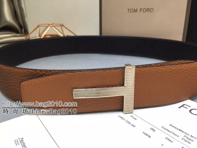 TOM FORD商務男士皮帶 湯姆福特雙面小牛皮腰帶  jjp1878